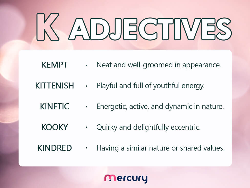 adjectives that start with k