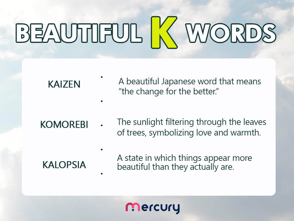 beautiful words that start with k